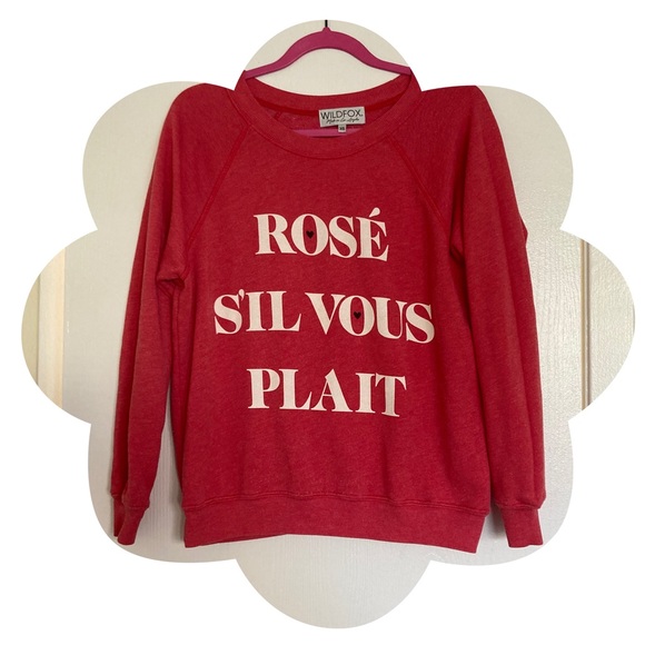 Wildfox RosΓ© Sβil Vous Plait Scarlet Crewneck Sweater - Picture 3 of 6